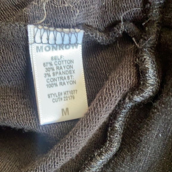 Monrow Piped Super Soft Sweatshirt, Black Sz M **NWT** - Picture 7 of 8